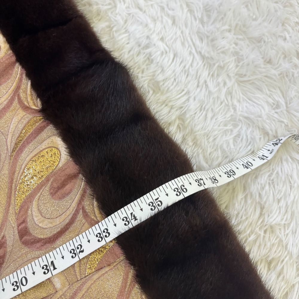 Vintage ILGWU Gold Brocade Dress Size 12 Fits Small Medium Faux Fur Trim Mod 60s - Picture 8 of 14